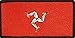 ISLE of Man Flag Patch with Hook & Loop Travel Patriotic MC Biker Morale Mann Emblem #03 (Black Border)