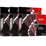 3 X Epson Compatible T080140 [ T0801 ] Black Cartridge - - - Found In - Stylus