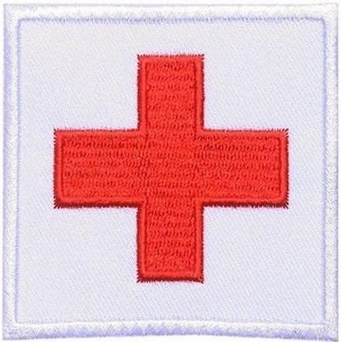 Red Cross Military War Seal WHO Save Help World People Embroidered Iron on Patch