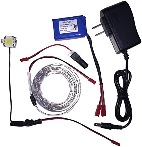 AnZebra DIY Colorful LED Light Strip for DJI Phantom 1/2/3/4 (All versions) Professional and Advanced and Other Brand Drones, Quadcopter Night Flying Decorative Lamp Lighting Kit