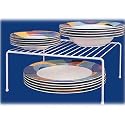Dishware Shelf - Cabinet Organizer - Dish Storage Shelf - Wire Shelving (white) (5-1/4" x 12" x 10-1/2")
