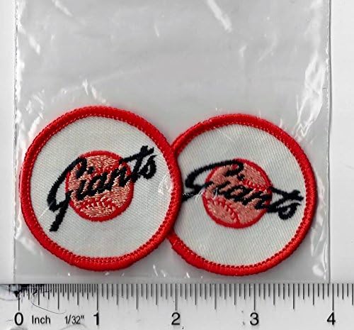 Set of 2 Vintage 1970s MLB San Francisco Giants 2" Round Patch Old Logo (sew or iron on)