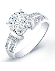 certified 1.75 ct round cut diamond wedding engagement anniversary bridal ring set band