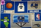 NBA Orlando Magic Basketball Print Fleece Fabric By the yard