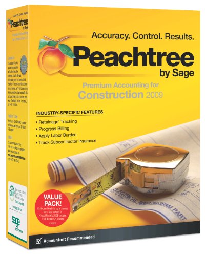 Cover image : Peachtree Premium Accounting for Construction 2009 Multi-User Value Pack