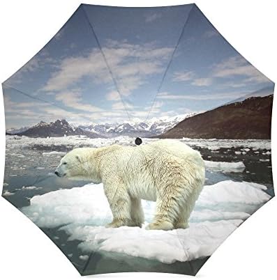 Mother/Father Gift Awesome Polar Bear Compact Travel Windproof Rainproof Umbrella
