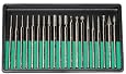Pro-Quality 20-Piece Diamond-Point Bit Set for Rotary Tool - Glass, Stone, Ceramic
