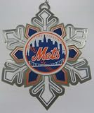 NEW YORK METS SNOWFLAKE CHRISTMAS ORNAMENT
