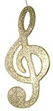 Gold Glittered Clef Note Music Lover Christmas Ornament 8 #H9053