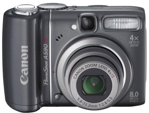 Canon - PowerShot A590 IS appareil photo numérique - bridge - 8 Mpix - Zoom optique 4x - stabilisé