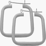 Genuine Sterling Silver Square Hoop Earrings