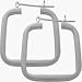 Genuine Sterling Silver Square Hoop Earrings