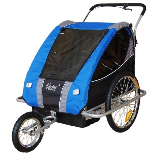 VECTOR Children Bicycle Trailer & Jogger Combo Blue 3031803 On Sale