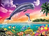 Ravensburger - 107247 Springender Delfin - 100 Teile XXL Puzzle - 