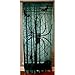 Black Spider Halloween Lace Window Curtain - 36 Inches X 84 Inches - And Halloween Wine Bottle Label