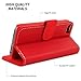 iPhone 5 / 5s Case, Snugg - Red Leather iPhone 5/5s Flip Case Premium Wallet Phone Cover with Card Slots for Apple iPhone 5 / 5s