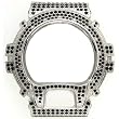 Custom Bling Stainless Steel and Swarovski Crystal Bezel for Casio G-Shock DW-6900xx Series: WHBK