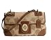 Authentic Coach Peyton Signature Sateen Flap Bag 14504 Khaki