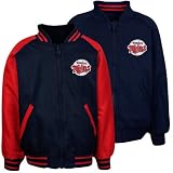 MLB Majestic Minnesota Twins Toddler Reversible Full Zip Jacket - Navy Blue/Red (3T)