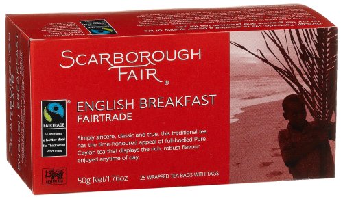 Scarborough Fair Fair Trade English Breakfast Tea, Enveloped Tea Bags, 25-count,... by Breakfast Teas