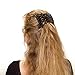 Original HairZing Double Comb - Non-Slip All-Day Hold for Easy UpDos, Ponytails (Silicone, Black)