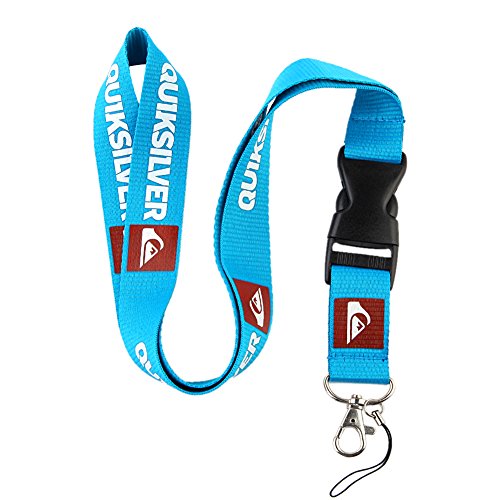 Blue--White-Logo-Keychain-Key-Chain-Black-Lanyard-Clip-with-Webbing-Strap-Quick-Release-Buckle-PCK021
