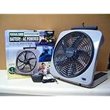 10 BATTERY OPERATED INDOOR/OUTDOOR FAN with ADAPTER