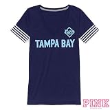 Tampa Bay Rays Victoria's Secret PINK&Atilde;&macr;&Acirc;&iquest;&Acirc;&frac12; V-Neck Half Sleeve Tee
