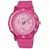 Casio Women's LTP1328-4EV Pink Resin Quartz Watch with Pink Dial