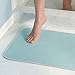 mDesign Microfiber Shower and Bath Mat for Bathroom Floor - X-Large, Aqua Blue