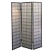 Ore International 3-Panel Room Divider (Black)