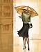 Golden Rain Paris Fashion Art Print Poster by Andrea Laliberté, 11x14