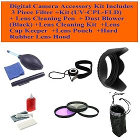 Canon 18-55mm, 75-300mm, 50mm 1.4 , 55-200 Lenses (58mm) Digital Camera Accessory Kit Includes 3 Piece Filter +Kit (Uv-cpl-fld) + Lens Cleaning Pen + Dust Blower (Black) +Lens Cleaning Kit +Lens Cap Keeper +Lens Pouch +Hard Rubber Lens Hood