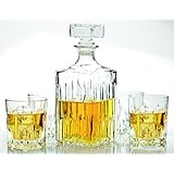 Circleware Italian Made Excalibur 5pc Whiskey Decanter Set