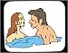 Mouse Pad with man, Hawaii, pool, romance, wet, romantic, couple, Polynesia, woman, lake, love, dripping, swimming