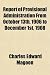 Search : Report of Provisional Administration From October 13th, 1906 to December 1st, 1908