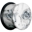 1/2" Acrylic White Marble Saddle Plug