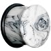 1/2" Acrylic White Marble Saddle Plug
