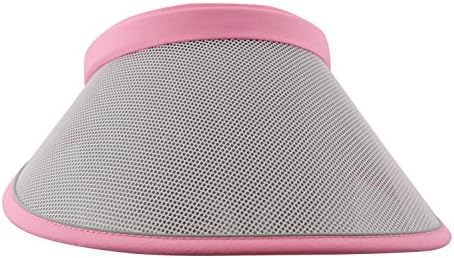 Divlor Sporty Clip-On Visor, UV Protection, Made with Polyester and Nylon, Inner Terryband, Long Brim, Clip-On, Different Vibrant Colors (Pink)