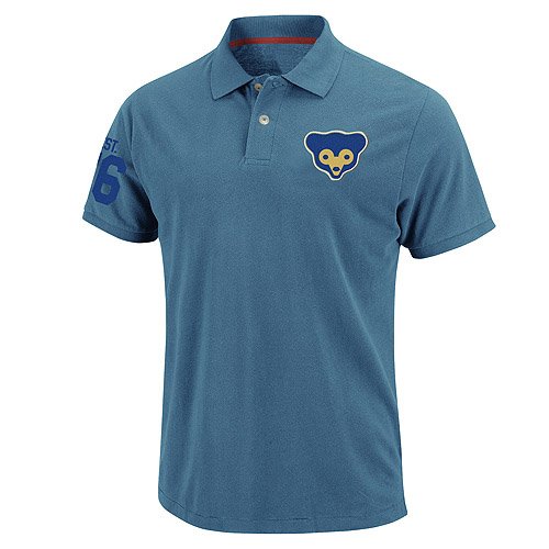 Chicago Cubs Cooperstown Bogee Polo Shirt, Large