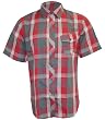 No Fear Men's BRENT BUTTON UP- Red