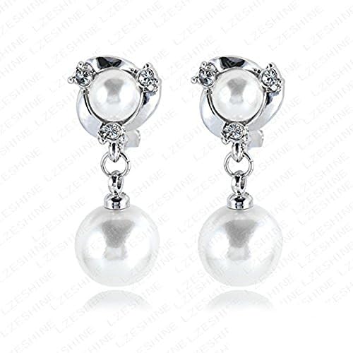 Chic Pearl Pendant Earrings New Arrival Wedding Jewelry Double Pearl Earrings For Women