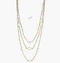 Avon Triple Strand Illusion Pearlesque Necklace Gift Set Silvertone