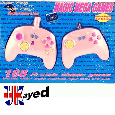 Childrens Toyshop  Electronics : UKayed 168 Classic Arcade Magic Mega Games Double Player TV Games