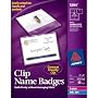 Avery Top Loading Insertable 3 x 4 Inch White Name Badges 40 Count (5384)