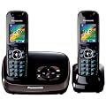 Panasonic KX-TG8522EB DECT Twin Digital Cordless Phone Set with Answer Machine - Black