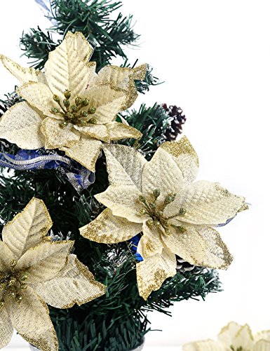 2013newestseller Pack of 30 Golden Poinsettia Christmas Tree Ornaments Decorations 2013newestseller Pack of 30 Golden Poinsettia Christmas Tree Ornaments Decorations