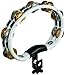 Meinl Percussion TMT2M-WH Mountable ABS Plastic Tambourine with Double Row Dual Alloy Jingles, White