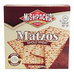 MISHPACHA Whole Wheat Matzo, 10-Ounce Boxes (Pack of 8)
