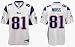 Randy Moss Jersey: Reebok White Replica #81 New England Patriots Jersey - Large